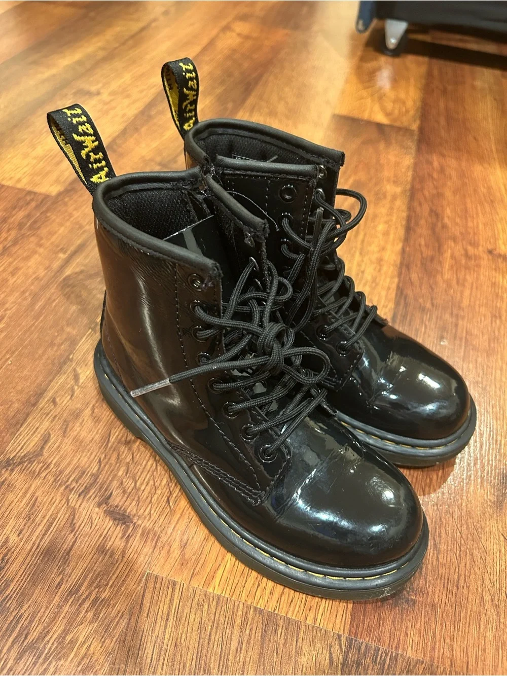 Dr Martens Toddlers 1460 Patent Leather Lace up Boots Size 13